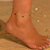 Titanium Steel Plant Flowers Pattern Round Double Layer White Shell Black Shell Women's Necklace Bracelet Anklet Set
