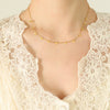316L Stainless Steel Plated 18K Gold Clavicle Chain Necklace With Geometric Pattern In Light Luxury Style