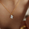 Titanium Steel Rabbit Shape Pendant Necklace Clavicle Chain Niche Geometric Electroplated Women's