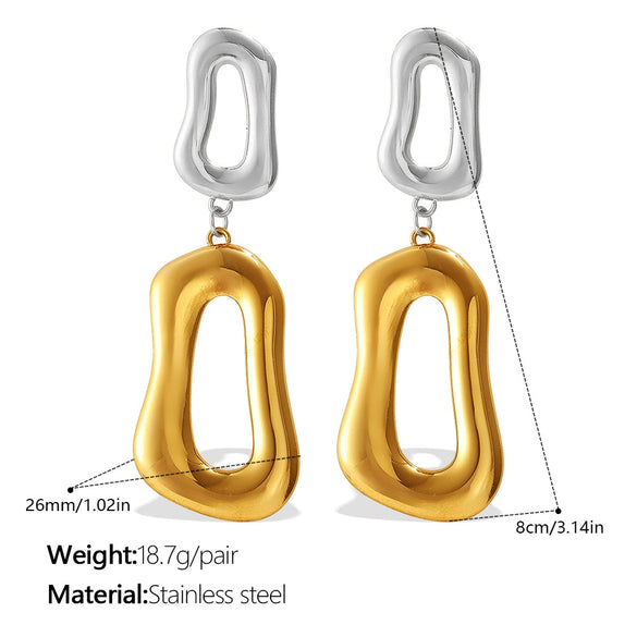 316L Stainless Steel Regular Chain Ins Style Geometric Electroplated Women's Necklace Bracelet