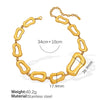 316L Stainless Steel Regular Chain Ins Style Geometric Electroplated Women's Necklace Bracelet