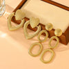 Titanium Steel Retro Exaggerated Geometric Heart Earrings For Women