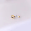 Titanium Steel Retro Flower Earrings With Electroplating Process
