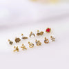 Titanium Steel Retro Flower Earrings With Electroplating Process