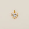 Titanium Steel Retro Geometric Pendant Necklace With Electroplating Rainbow Stars Love Pattern