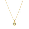 Titanium Steel Retro Minimalist Electroplated Birthstone Star Clavicle Pendant Necklace With O Word Chain