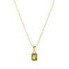 Titanium Steel Retro Minimalist Electroplated Birthstone Star Clavicle Pendant Necklace With O Word Chain
