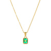 Titanium Steel Retro Minimalist Electroplated Birthstone Star Clavicle Pendant Necklace With O Word Chain