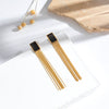 Titanium Steel Retro Oil Painting Love Long Tassel Cshaped Water Drop Heart Shape Electroplated Earrings For Women