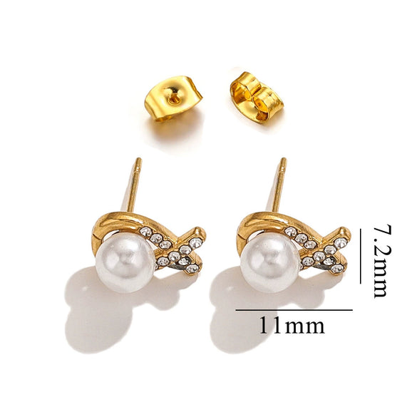 Titanium Steel Retro Old Style Women's Earrings With Heart Star Geometric Patterns And Electroplating Treatment