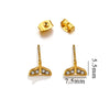 Titanium Steel Retro Old Style Women's Earrings With Heart Star Geometric Patterns And Electroplating Treatment
