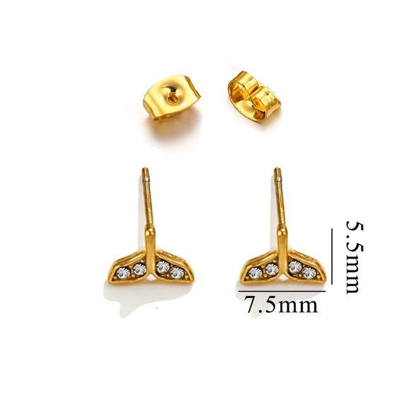 Titanium Steel Retro Old Style Women's Earrings With Heart Star Geometric Patterns And Electroplating Treatment