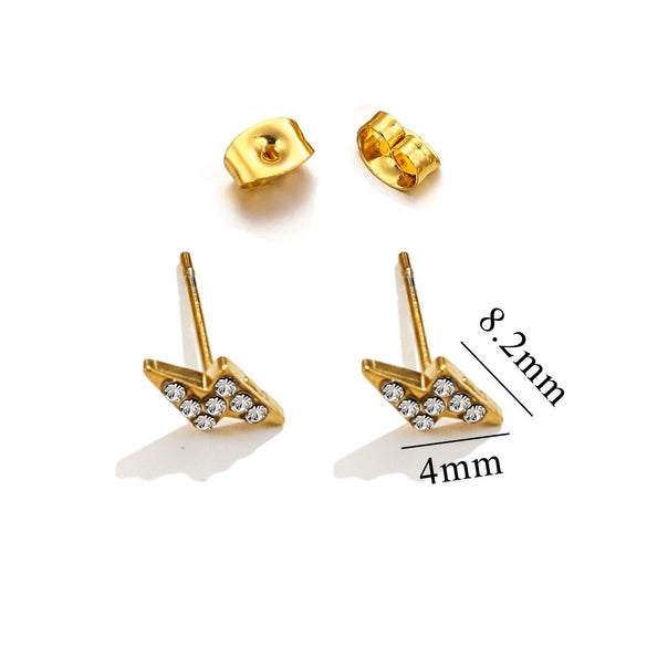 Titanium Steel Retro Old Style Women's Earrings With Heart Star Geometric Patterns And Electroplating Treatment