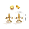 Titanium Steel Retro Old Style Women's Earrings With Heart Star Geometric Patterns And Electroplating Treatment