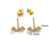 Titanium Steel Retro Old Style Women's Earrings With Heart Star Geometric Patterns And Electroplating Treatment