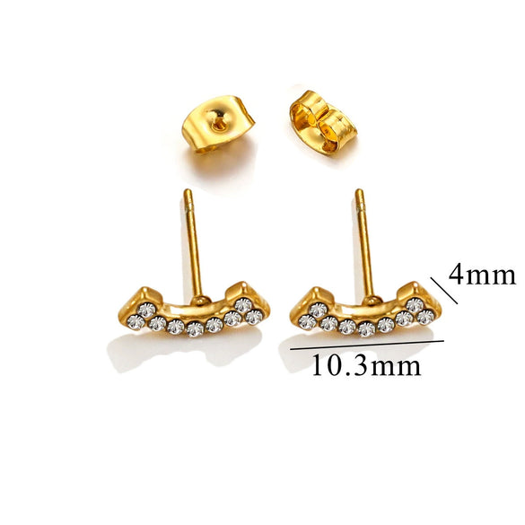 Titanium Steel Retro Old Style Women's Earrings With Heart Star Geometric Patterns And Electroplating Treatment
