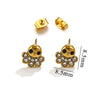 Titanium Steel Retro Old Style Women's Earrings With Heart Star Geometric Patterns And Electroplating Treatment