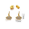 Titanium Steel Retro Old Style Women's Earrings With Heart Star Geometric Patterns And Electroplating Treatment