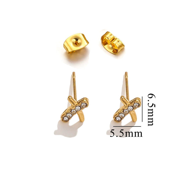 Titanium Steel Retro Old Style Women's Earrings With Heart Star Geometric Patterns And Electroplating Treatment