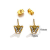 Titanium Steel Retro Old Style Women's Earrings With Heart Star Geometric Patterns And Electroplating Treatment