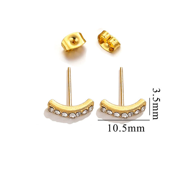 Titanium Steel Retro Old Style Women's Earrings With Heart Star Geometric Patterns And Electroplating Treatment