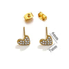 Titanium Steel Retro Old Style Women's Earrings With Heart Star Geometric Patterns And Electroplating Treatment