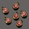 Titanium Steel Rhinestone Birthstone Pendant Jewelry Accessories With Electroplating