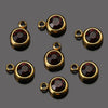 Titanium Steel Rhinestone Birthstone Pendant Jewelry Accessories With Electroplating