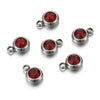 Titanium Steel Rhinestone Birthstone Pendant Jewelry Accessories With Electroplating