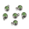 Titanium Steel Rhinestone Birthstone Pendant Jewelry Accessories With Electroplating