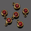 Titanium Steel Rhinestone Birthstone Pendant Jewelry Accessories With Electroplating