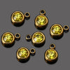 Titanium Steel Rhinestone Birthstone Pendant Jewelry Accessories With Electroplating