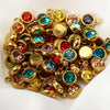 Titanium Steel Rhinestone Birthstone Pendant Jewelry Accessories With Electroplating