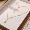 Titanium Steel Rhinestones Geometric Light Luxury Women's Pendant Necklace