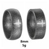Titanium Steel Ring And Bracelet Unisex With Geometric Pattern And Distressed Design