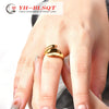 Titanium Steel Ring And Bracelet With Animal Zodiac U Shaped Geometric Pattern Electroplated Minimalist Style For Women