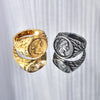 Titanium Steel Ring And Bracelet With Distressed Style And Cartoon Character Pattern