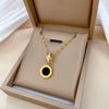 Titanium Steel Ring And Clavicle Necklace With Geometric Pattern And Electroplating Treatment Unisex Fashion Style