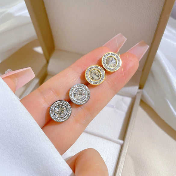 Titanium Steel Ring And Necklace With Geometric Pattern Electroplating For Unisex Cartoon And Plant Flowers Style
