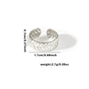 Titanium Steel Ring Geometric Open Type Hollow Irregular Lines Heart Shape Flower Leaves Letters Numbers Text Electroplated Unisex