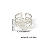 Titanium Steel Ring Geometric Open Type Hollow Irregular Lines Heart Shape Flower Leaves Letters Numbers Text Electroplated Unisex