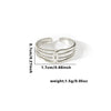 Titanium Steel Ring Geometric Open Type Hollow Irregular Lines Heart Shape Flower Leaves Letters Numbers Text Electroplated Unisex