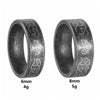 Titanium Steel Ring Geometric Pattern Distressed Style Unisex Jewelry