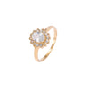 Titanium Steel Ring Geometric Pattern Electroplating Simple Style For Women