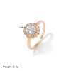 Titanium Steel Ring Geometric Pattern Electroplating Simple Style For Women