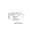 Titanium Steel Ring Leaves Love Hollow Design Geometric Electroplated Unisex