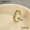 Titanium Steel Ring Light Luxury Style Geometric Electroplated Unisex Jewelry