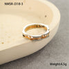 Titanium Steel Ring Light Luxury Style Geometric Electroplated Unisex Jewelry