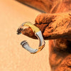 Titanium Steel Ring Natural Style Heart Shape Electroplated