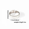 Titanium Steel Ring Open Type Unisex Electroplated With Heart Shape Flower Leaves Letters Numbers Text Design